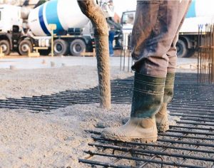 Concrete slab construction at a Canberra property
