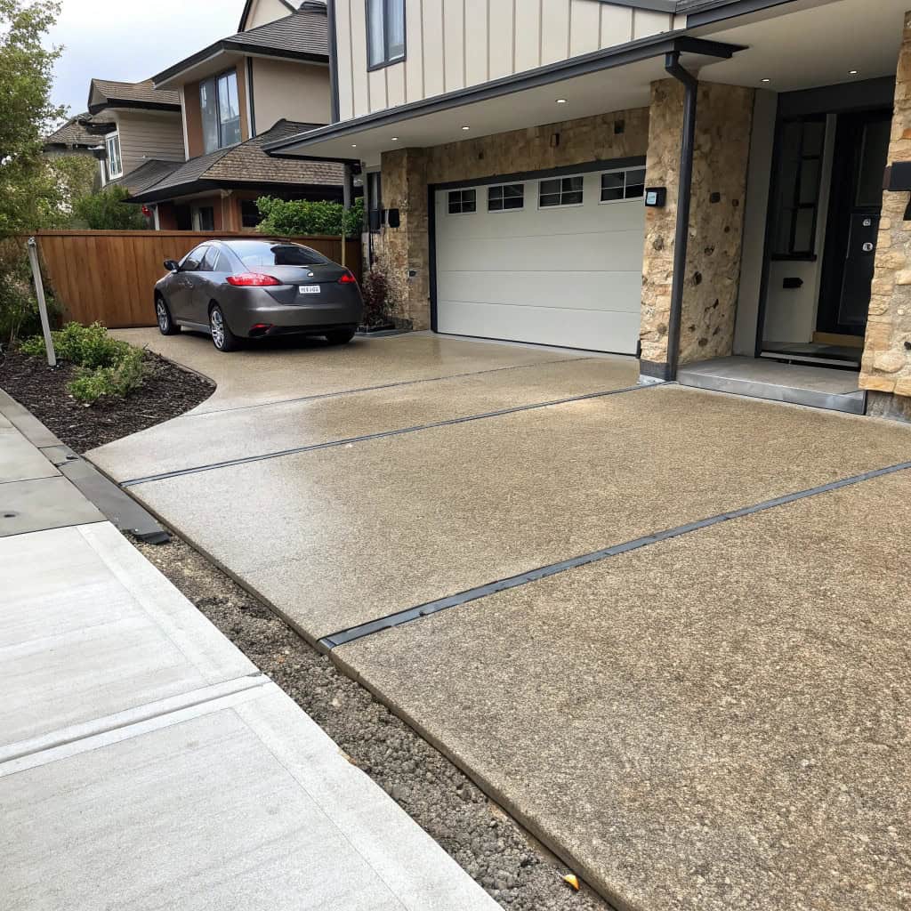 Polished concrete entrance at a commercial property