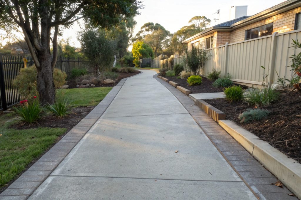 Well-maintained concrete footpath showing long-term durability